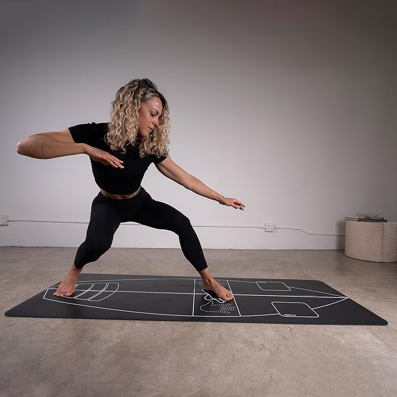 Pilates Yoga One - オールインワンサーフヨガマット、新フロストPUプレミアムフィットネスマット、滑り止めワークアウトマット（ホームフィットネス、ピラティス、サーフトレーニング用）