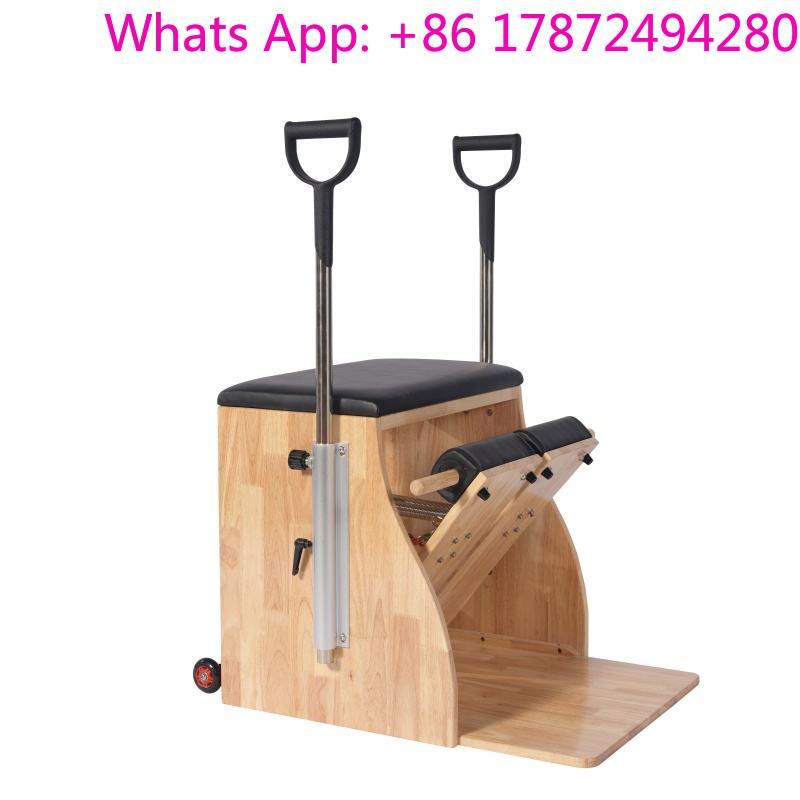 Pilates And Yoga Studio - 業務用オーク製ピラティス・ウンダチェア、ヨガスタジオ向け調整可能なステンレススチール製スプリング