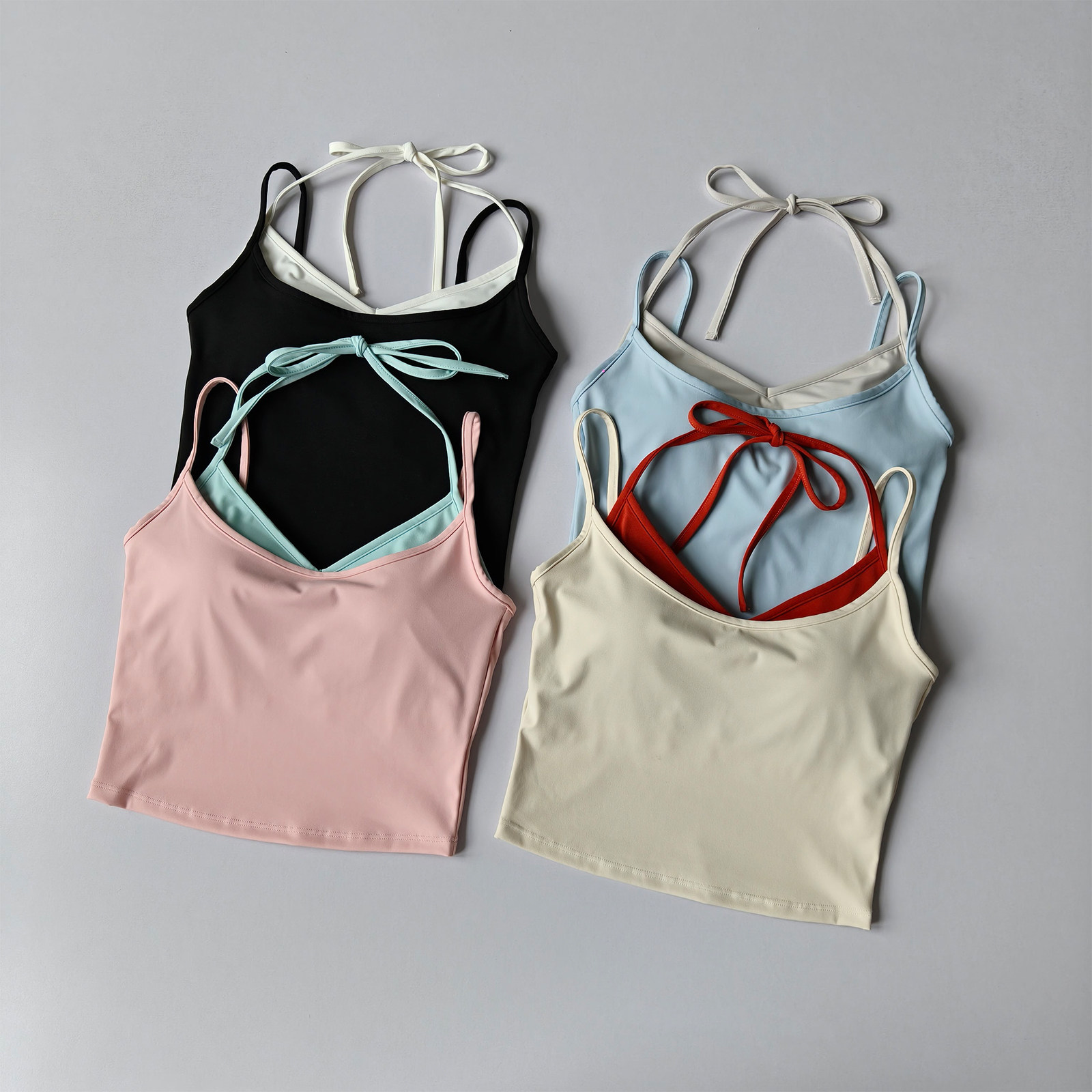Pilates Yoga One - レディースツーピースオールインワンヨガ下着フィットネスベストピラティストップランニングブラショルダーストラップハンギングネックビューティーバックデザイン