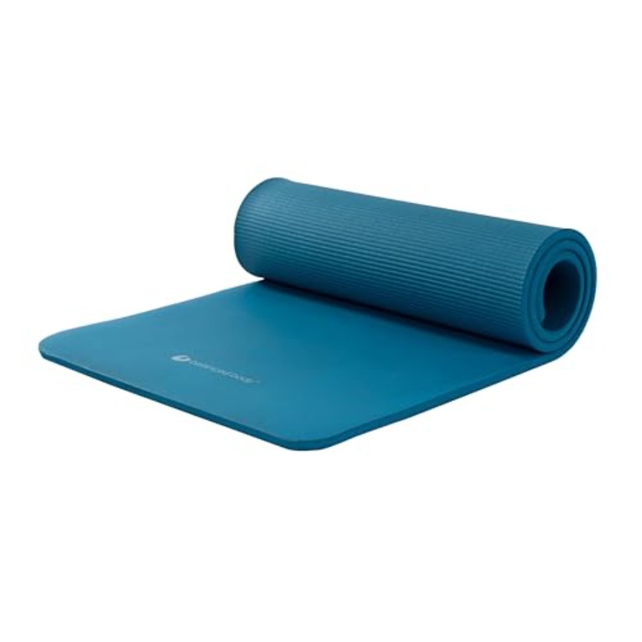 Pilates And Yoga Studio - スタジオやホームジム用のピラティス・ヨガマット、極厚フォーム素材、黒、滑り止め加工、クッション性のあるサポート