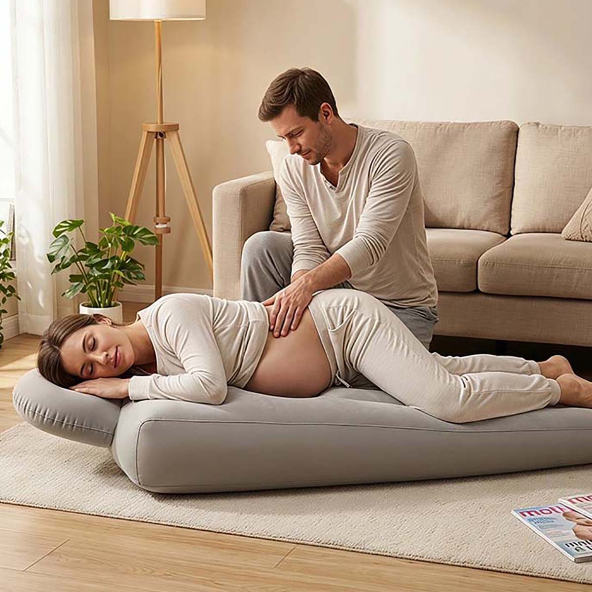 Pilates Yoga Studio - インフレータブル妊娠枕ヨガマット妊婦用インフレータブルマットマットレス妊娠マタニティボディベッド枕睡眠マット