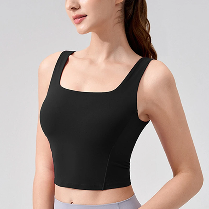 女性用スポーツヨガベスト スクエアカラー ワンピース 固定胸 - Pilates Yoga One のレビューと価格