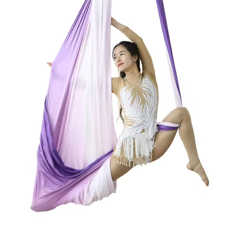 エアリアルヨガハンモック 7m、グラデーション反重力スイング - Pilates And Yoga Studio のレビューと価格